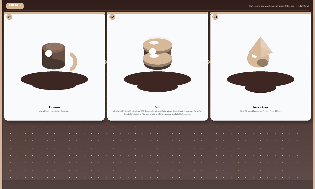 Ablauf: Espresso → Drip → French Press