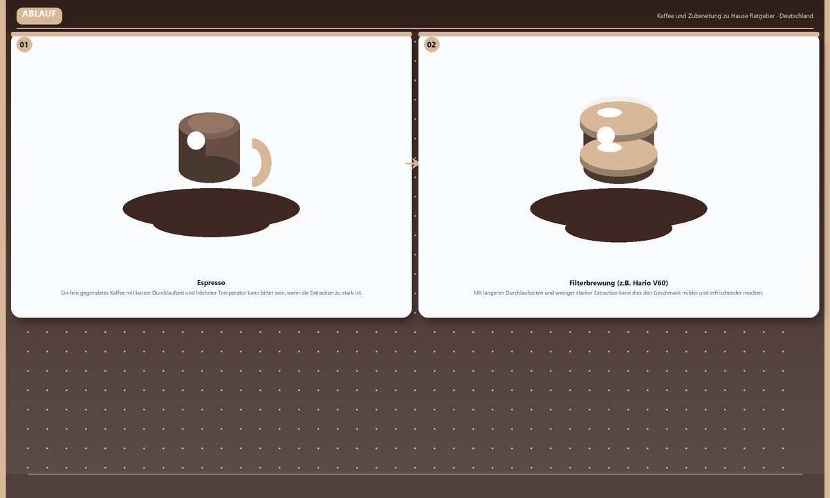 Ablauf: Espresso → Filterbrewung (z.B. Hario V60)