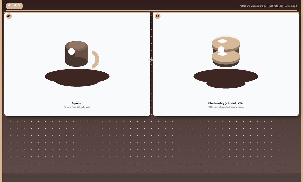 Ablauf: Espresso → Filterbrewing (z.B. Hario V60)