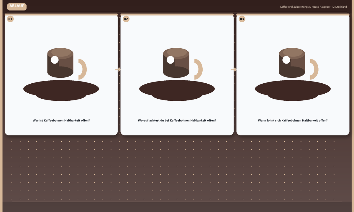 Ablauf: Was ist Kaffeebohnen Haltbarkeit offen? → Worauf achtest du bei Kaffeebohnen Haltbarkeit offen? → Wann lohnt sich Kaffeebohnen Haltbarkeit offen?