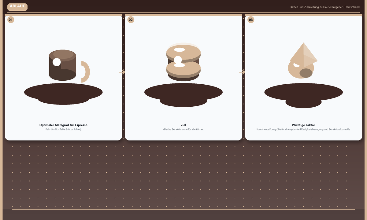Ablauf: Optimaler Mahlgrad für Espresso → Ziel → Wichtige Faktor